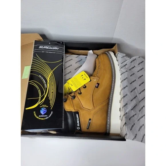 SUREWAY 6" Men's Heavy Duty Leather Soft Toe Work‎ Boots Light Brown Size 13 US - Picture 9 of 9